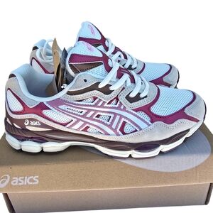 ASICS Gel Nyc Women's Athletic Shoes in Cream Burgandy Soft Pink